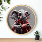 Playful Elephant Football Wall Clock, Unique Home Decor, Gift for Sports Lovers, Children's Room Decor, Fun Wall Art