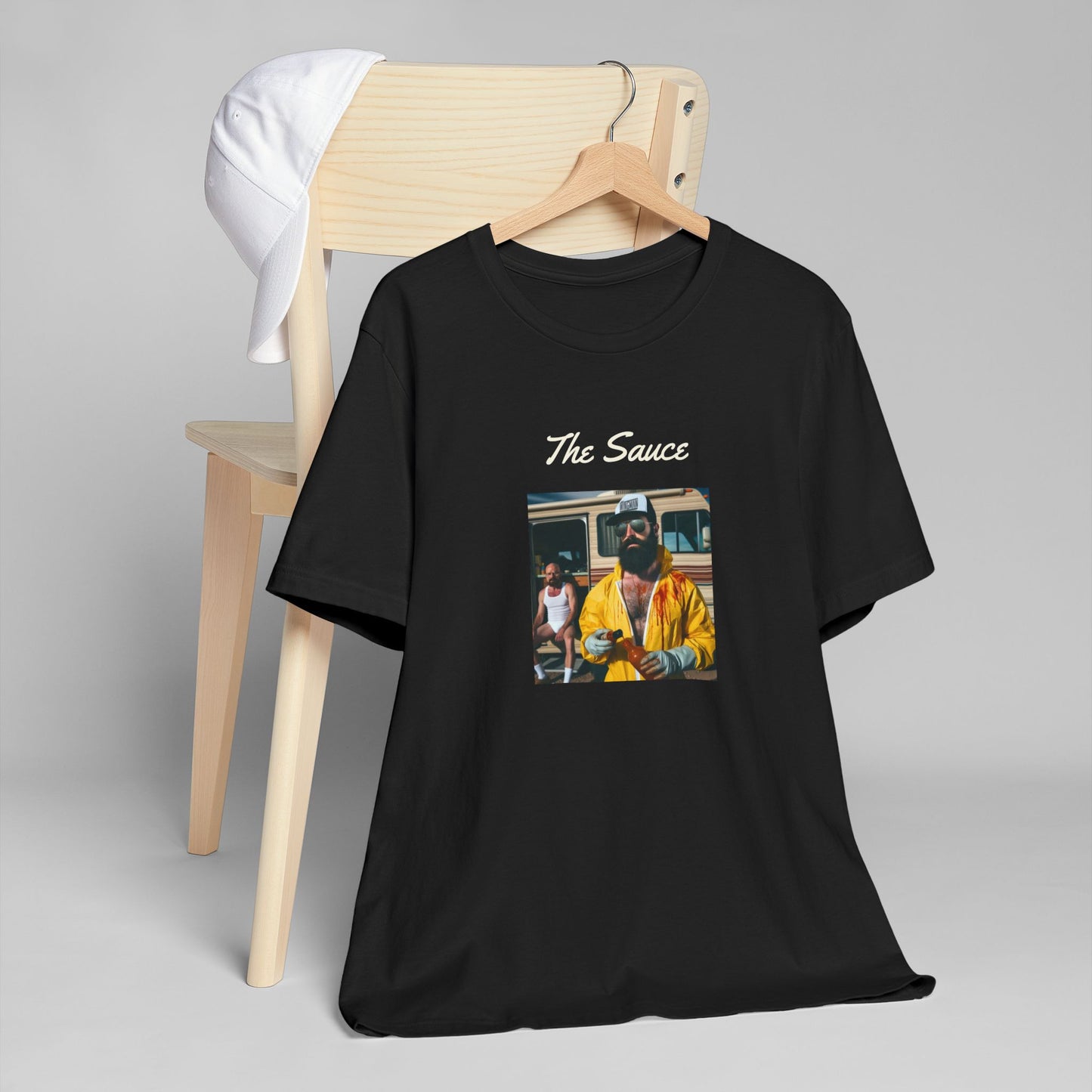 Wing Man - The Sauce Graphic T-Shirt, Retro Style Tee, Unisex Casual Wear, Gift for Foodies, Perfect for Summer BBQs, Vintage Vibe