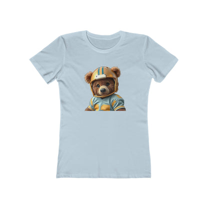 Cute Bear Graphic Tee for Women, Soft Casual T-Shirt, Trendy Girlfriend Shirt, Playful Animal Print Top, Unique Gift Idea