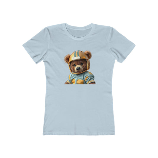 Cute Bear Graphic Tee for Women, Soft Casual T-Shirt, Trendy Girlfriend Shirt, Playful Animal Print Top, Unique Gift Idea