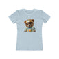 Cute Bear Graphic Tee for Women, Soft Casual T-Shirt, Trendy Girlfriend Shirt, Playful Animal Print Top, Unique Gift Idea