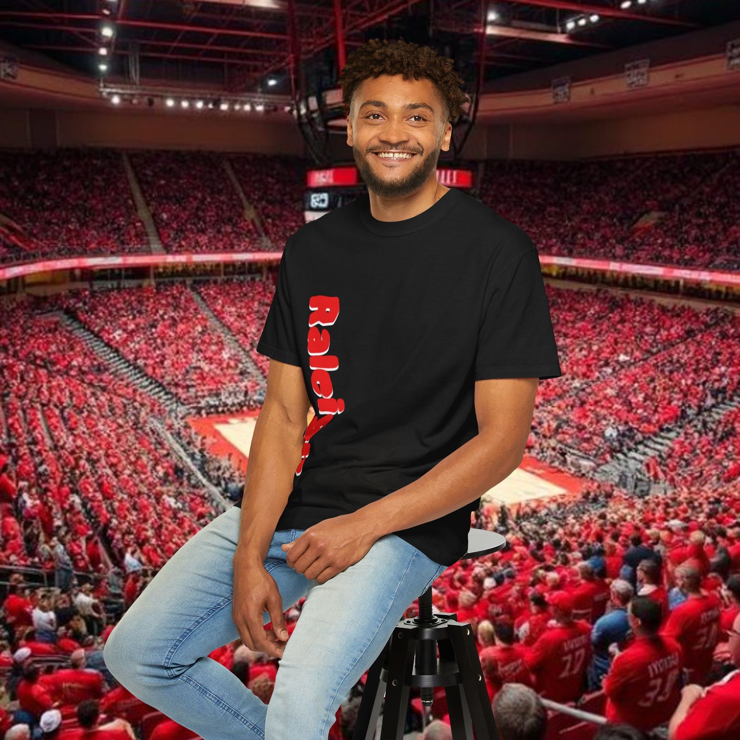 Raleigh Graphic Unisex Garment-Dyed T-shirt, Sports Fan Tee, College Apparel, Gift for Him/Her, Casual Wear, Spirit Wear