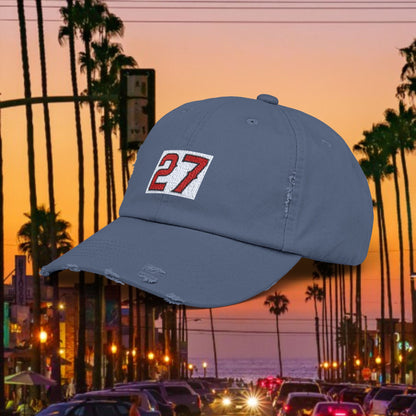 #27 Vintage Distressed Cap, Casual Hat, Everyday Wear, Sports Enthusiast Gift, LA Fans, Baseball Fans