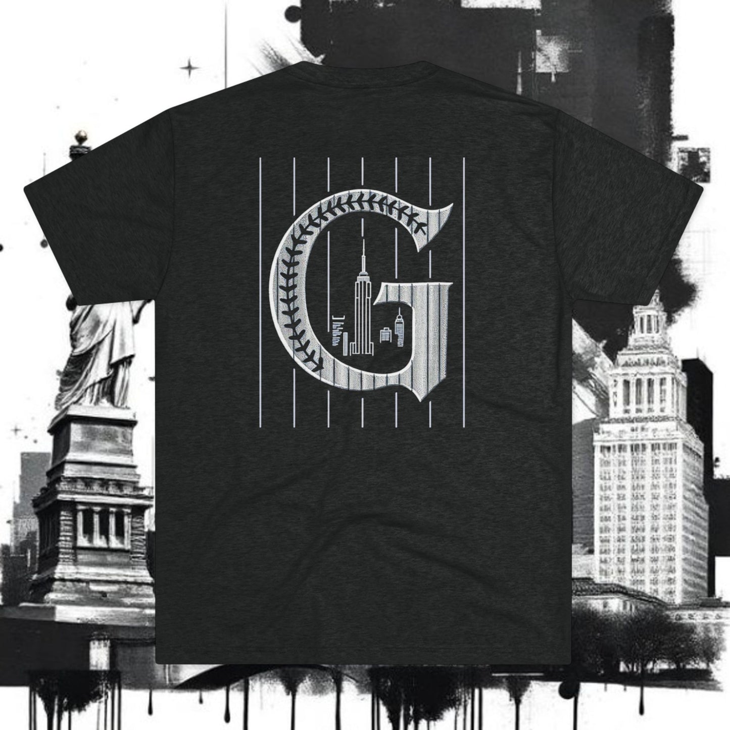 Baseball Silhouette Tee — New York 'G' Logo Short-Sleeve Shirt