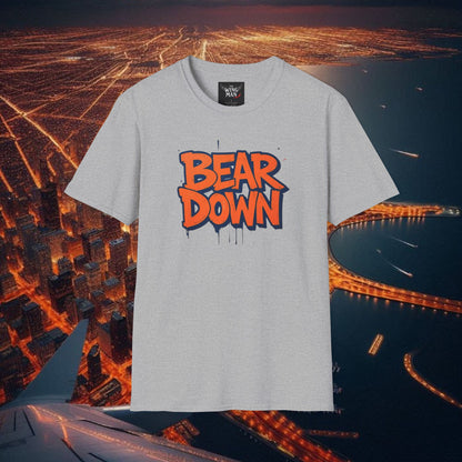 Bear Down Unisex Graphic T-Shirt - Bear Down Design, Casual Wear, Streetwear, Gift for Football Fans, Trendy Everyday Tee