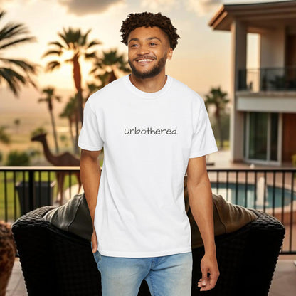 Unbothered Garment-Dyed T-Shirt, Relaxed Fit Tee, Casual Everyday Wear, Gift for Friends, Relaxation Apparel, Trendy Summer Top