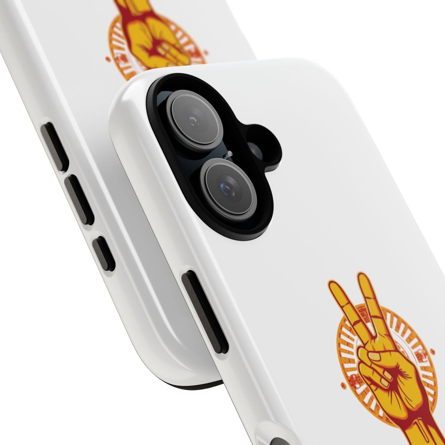 Victory Themed Stylish Phone Case - Tough Cases with Peace Sign Design, Customizable Phone Covers, Gift for Tojan Fans, Trendy Accessories