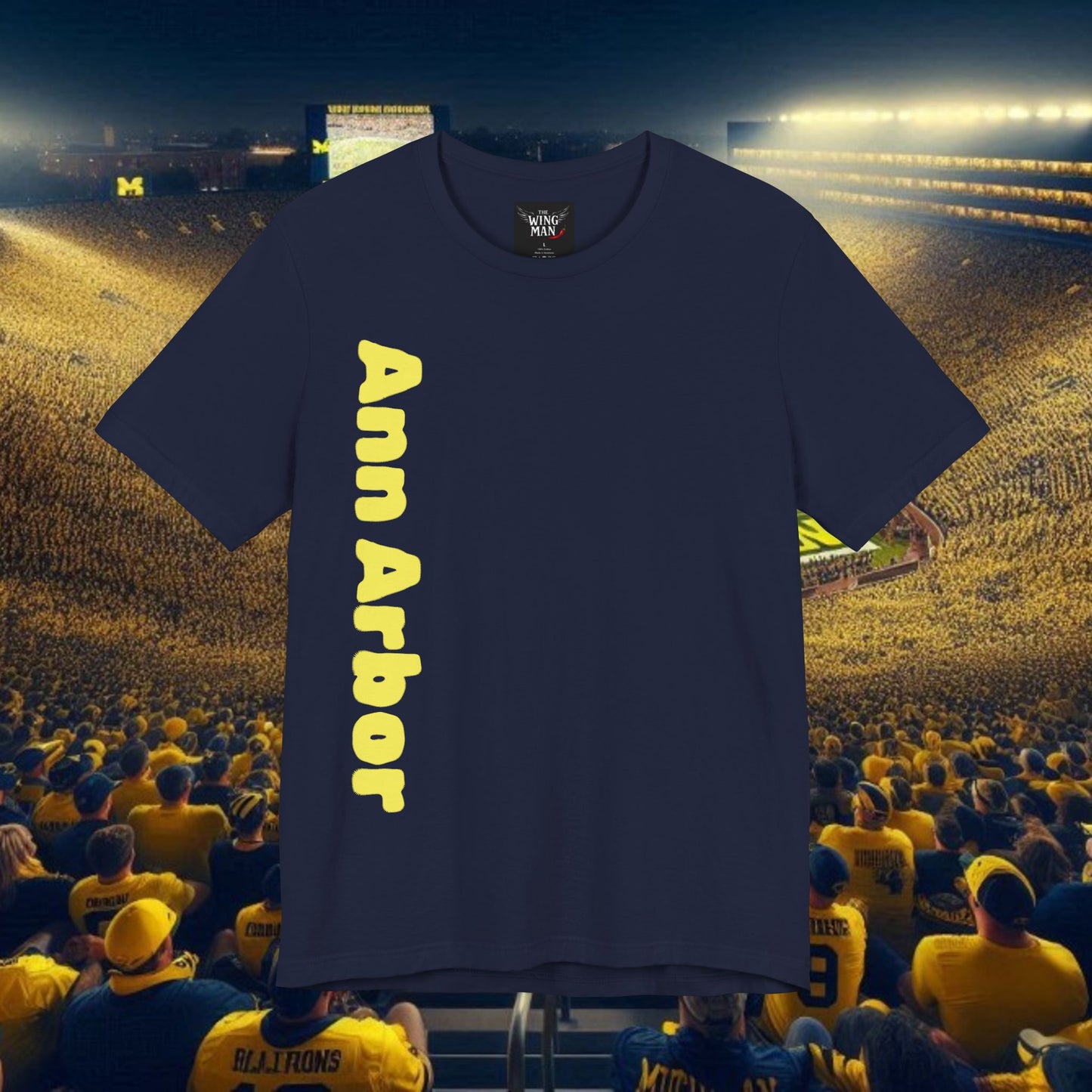 Ann Arbor Unisex Tee, College Spirit Shirt, Game Day Apparel, Casual Wear, Unique Graphic Tee