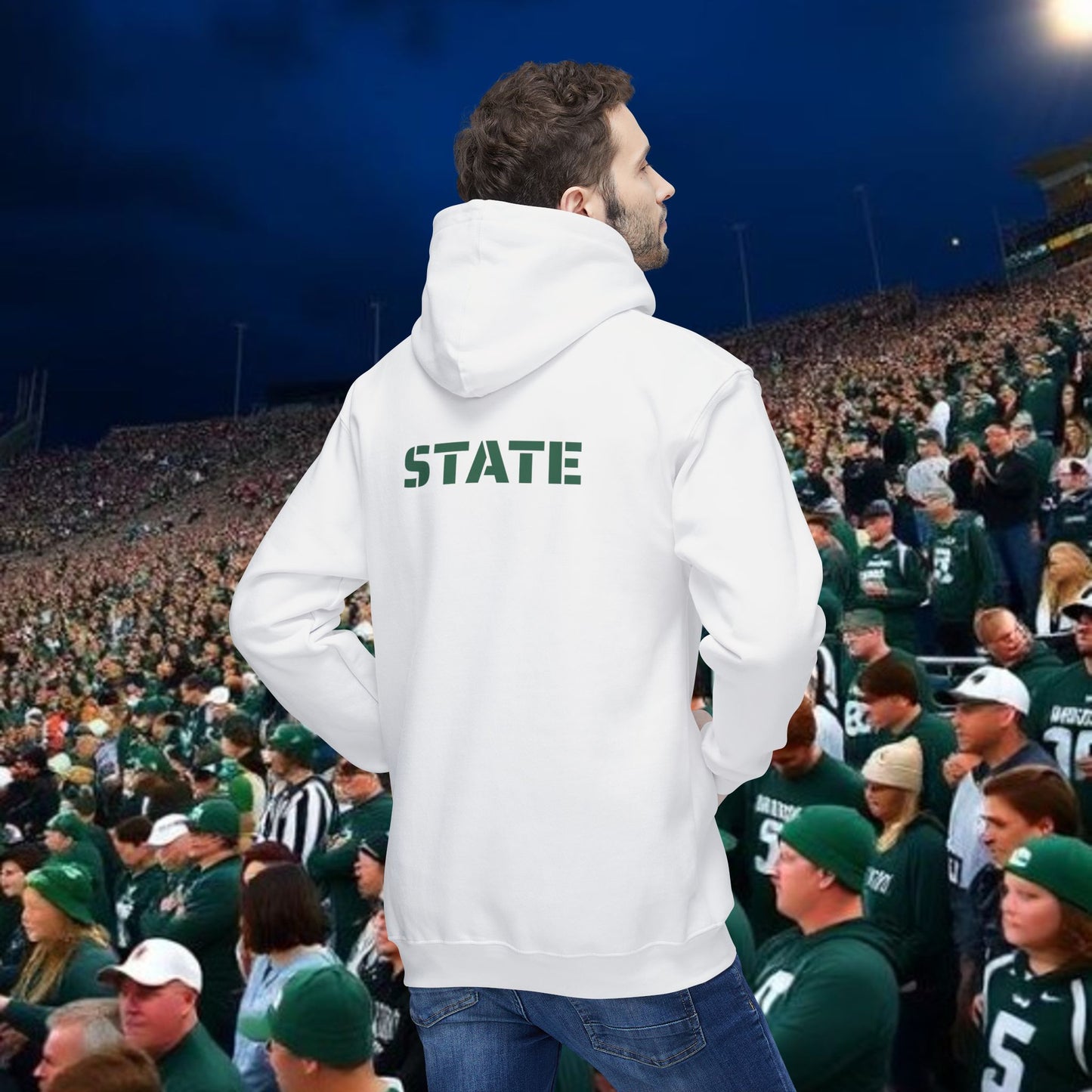Unisex Hoodie, No Fly Zone Sweatshirt, College Apparel, Spartan Fan Gear, Gift for Him/Her, Made in USA