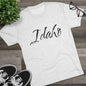 Idaho Script T‑Shirt — State Pride Tee, Tri-Blend Soft Style, Perfect for Class or Gameday.