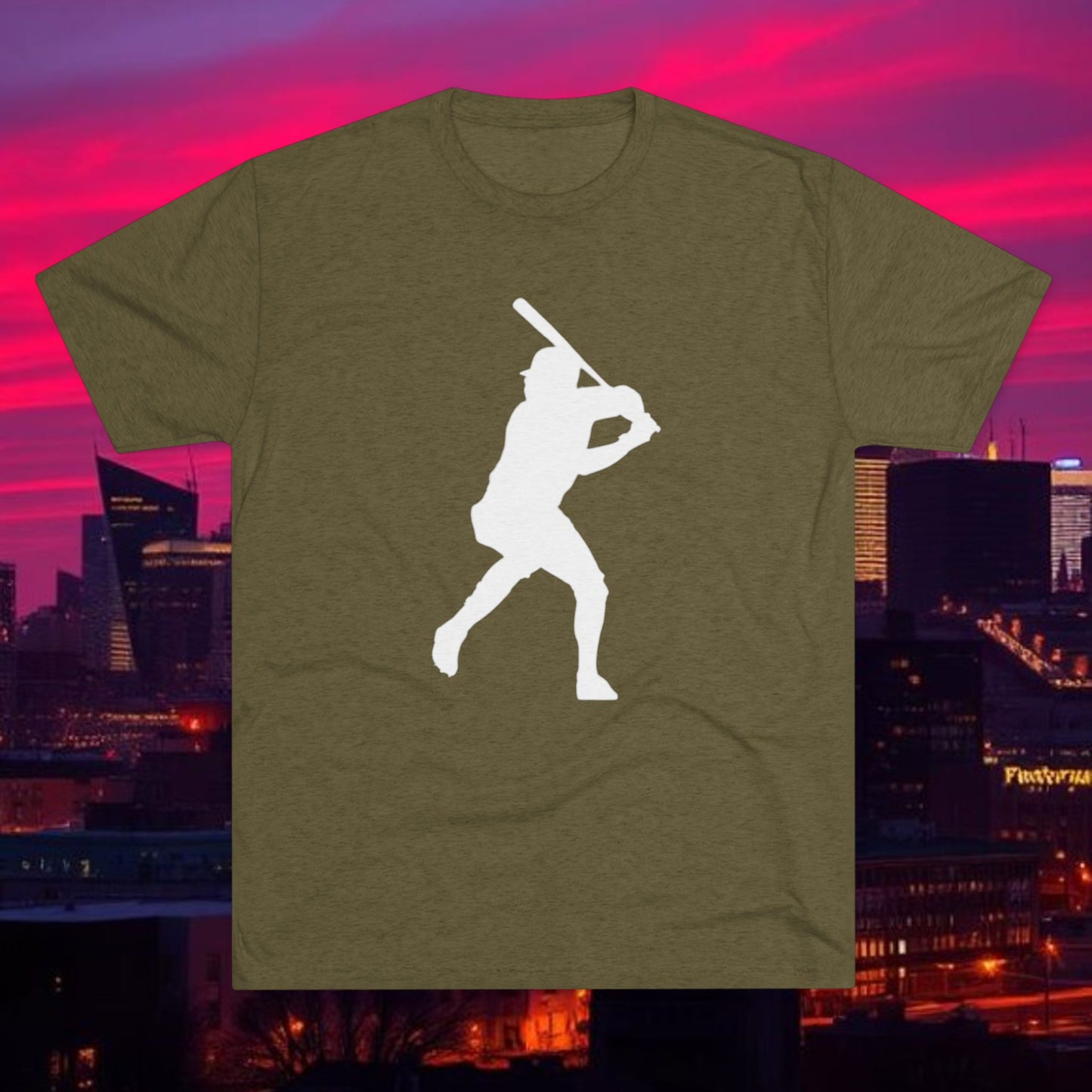 Baseball Stars Batter Silhouette Tee — Back Number '3' Player Shirt
