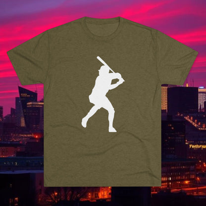 Baseball Stars Batter Silhouette Tee — Back Number '3' Player Shirt
