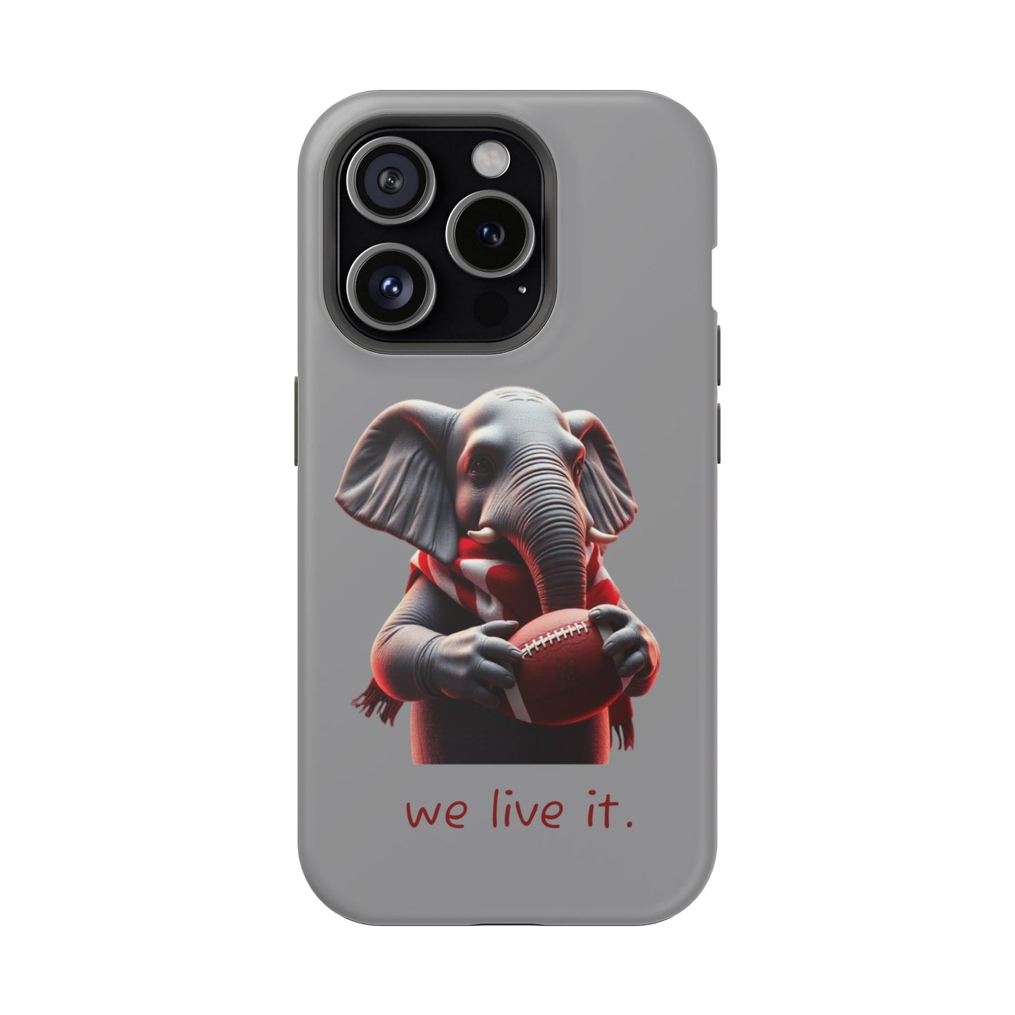 Elephant Football Case - Impact-Resistant Phone Cover, Unique Gift for Sports Lovers, Animal Case for Kids, Fun Accessories, Durable