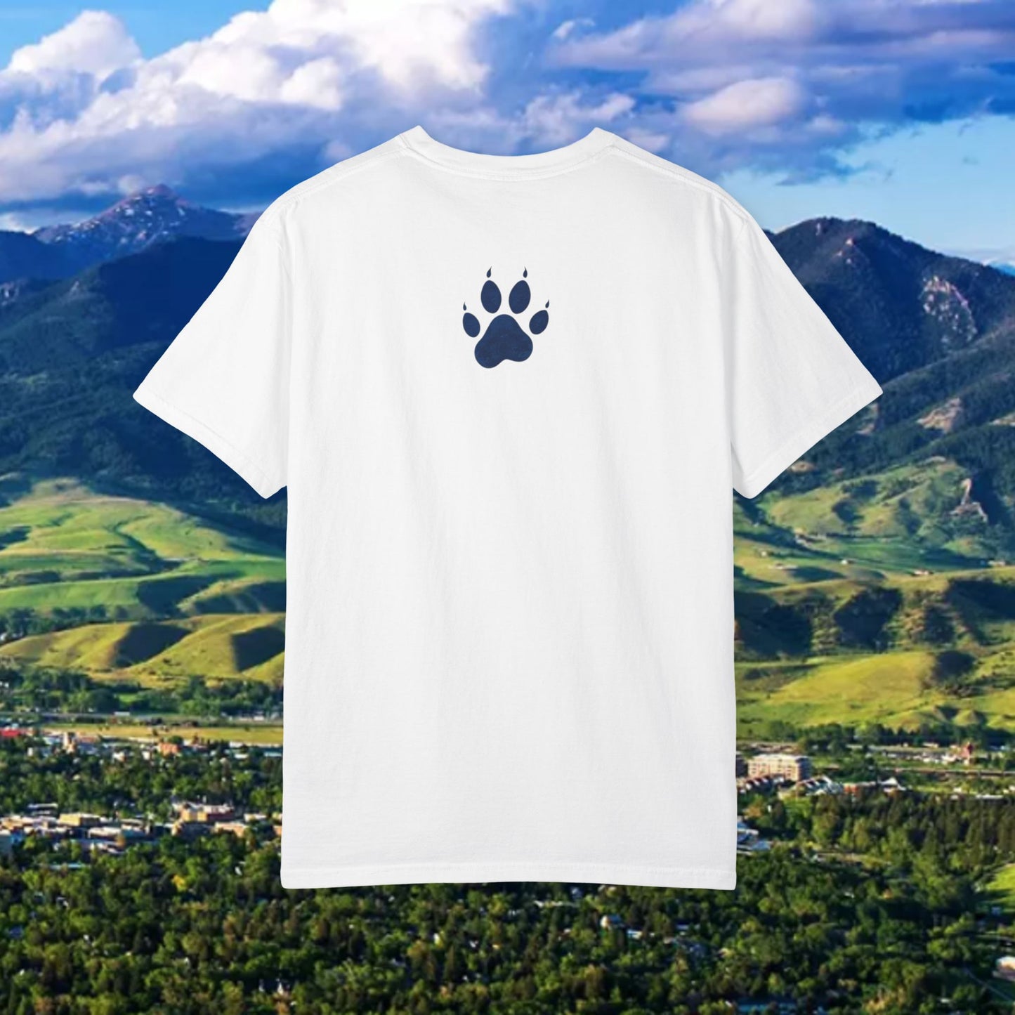 Stylish Unisex T-Shirt with Bold 41 Graphic and Paw Print, Perfect for Gameday and Tailgates.