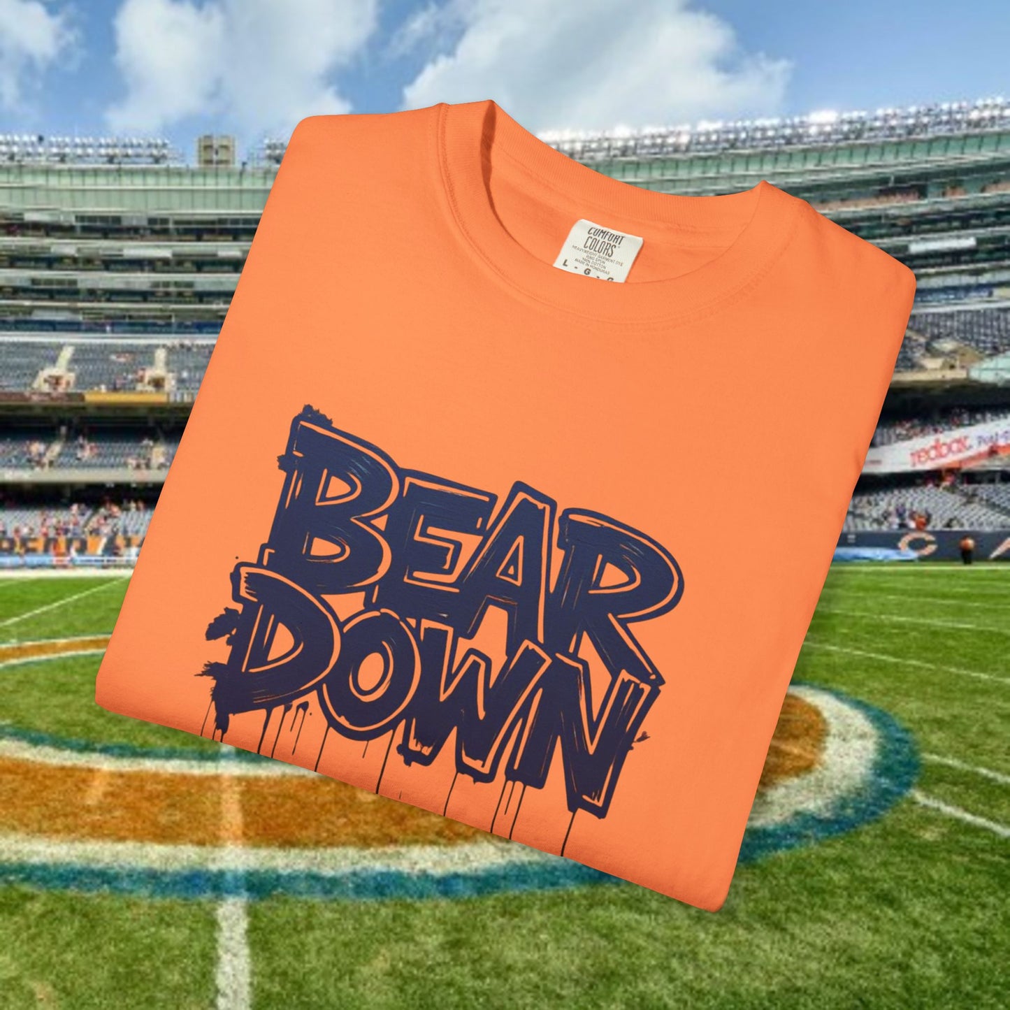 Vibrant Bear Down Unisex T-Shirt | Trendy Graphic Tee, Casual Wear, Gift for Sports Fans, Summer Style.