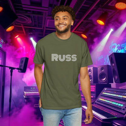 Russ Unisex T-Shirt with Retro Design, Hip-Hop Shirt, Casual Wear, Unique Style, Russ Apparel