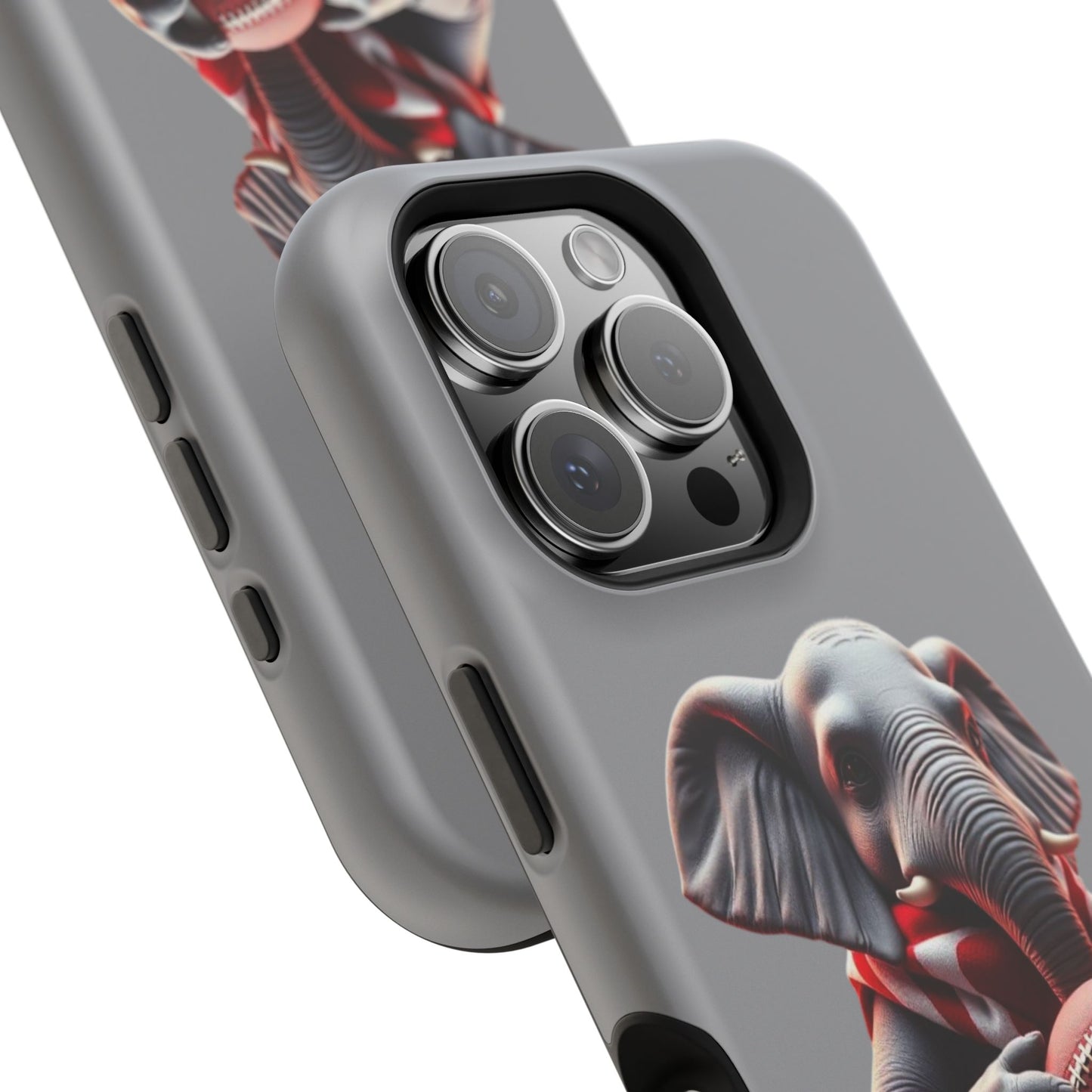 Elephant Football Case - Impact-Resistant Phone Cover, Unique Gift for Sports Lovers, Animal Case for Kids, Fun Accessories, Durable