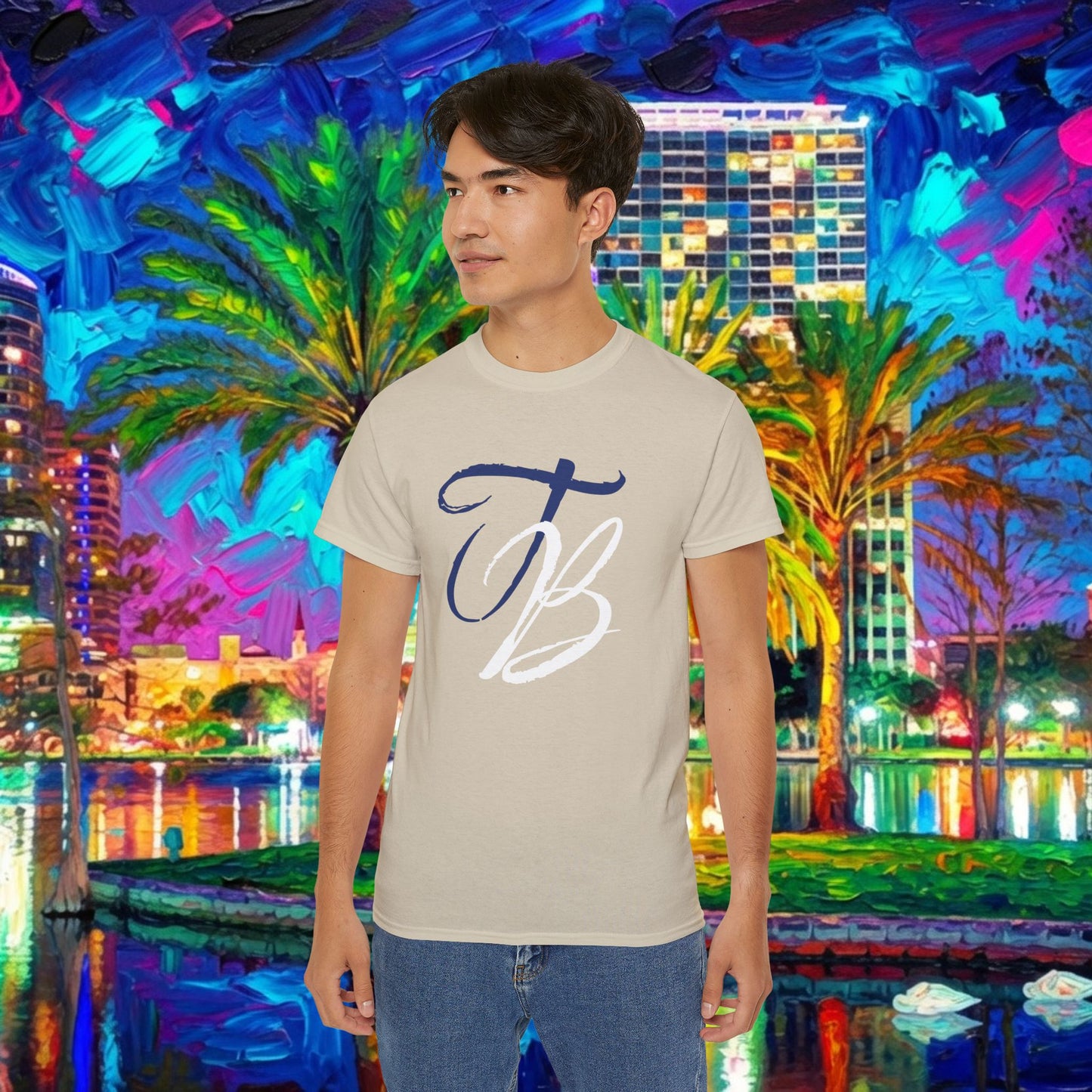 TB Monogram Tee — 813 Tampa Area Short-Sleeve T-Shirt