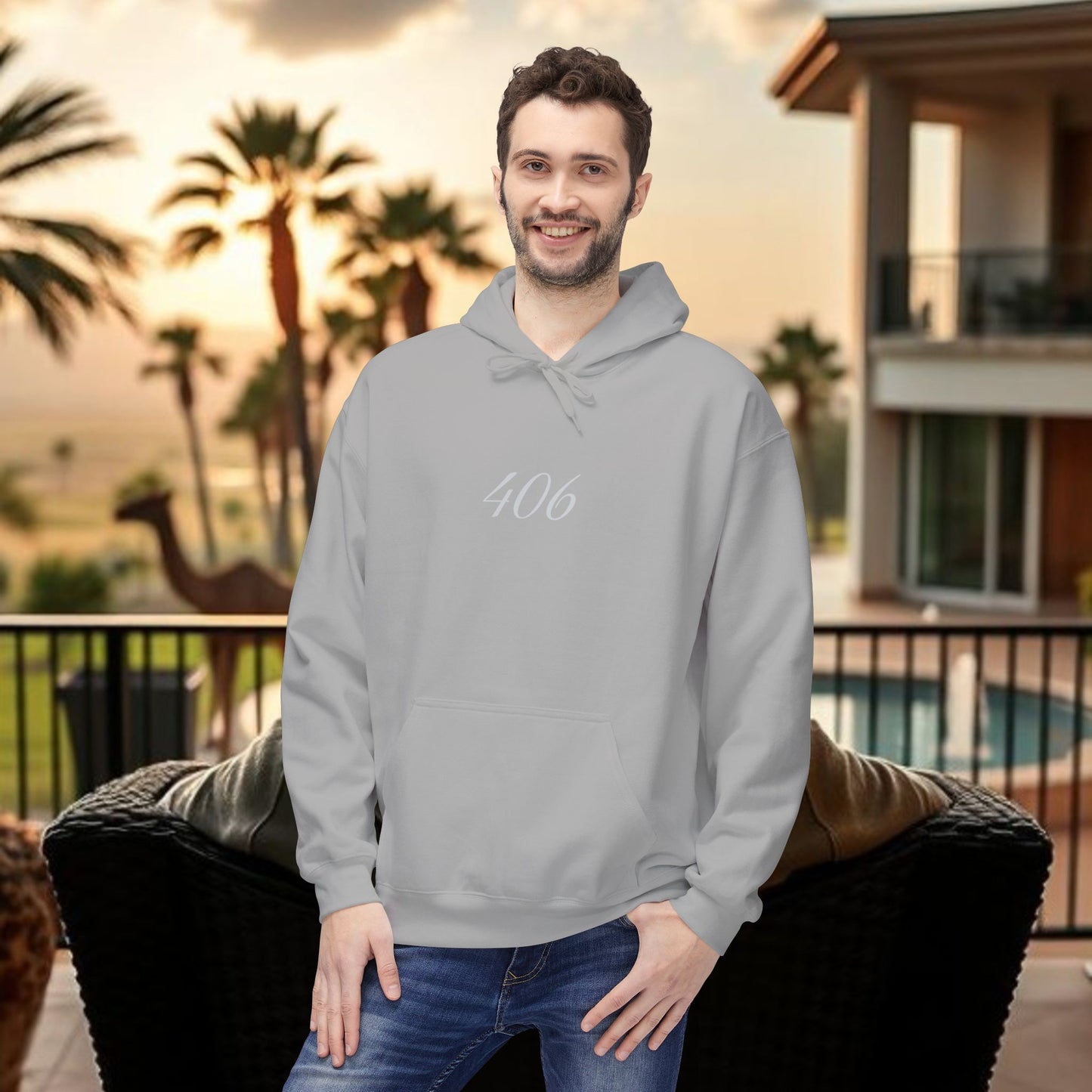 Montana Love Hoodie, MT Design, Cozy Stylish Unisex Fleece, 406 Front Back Print, Gift for Outdoorsy, Mountain Lover, Christmas, Birthday