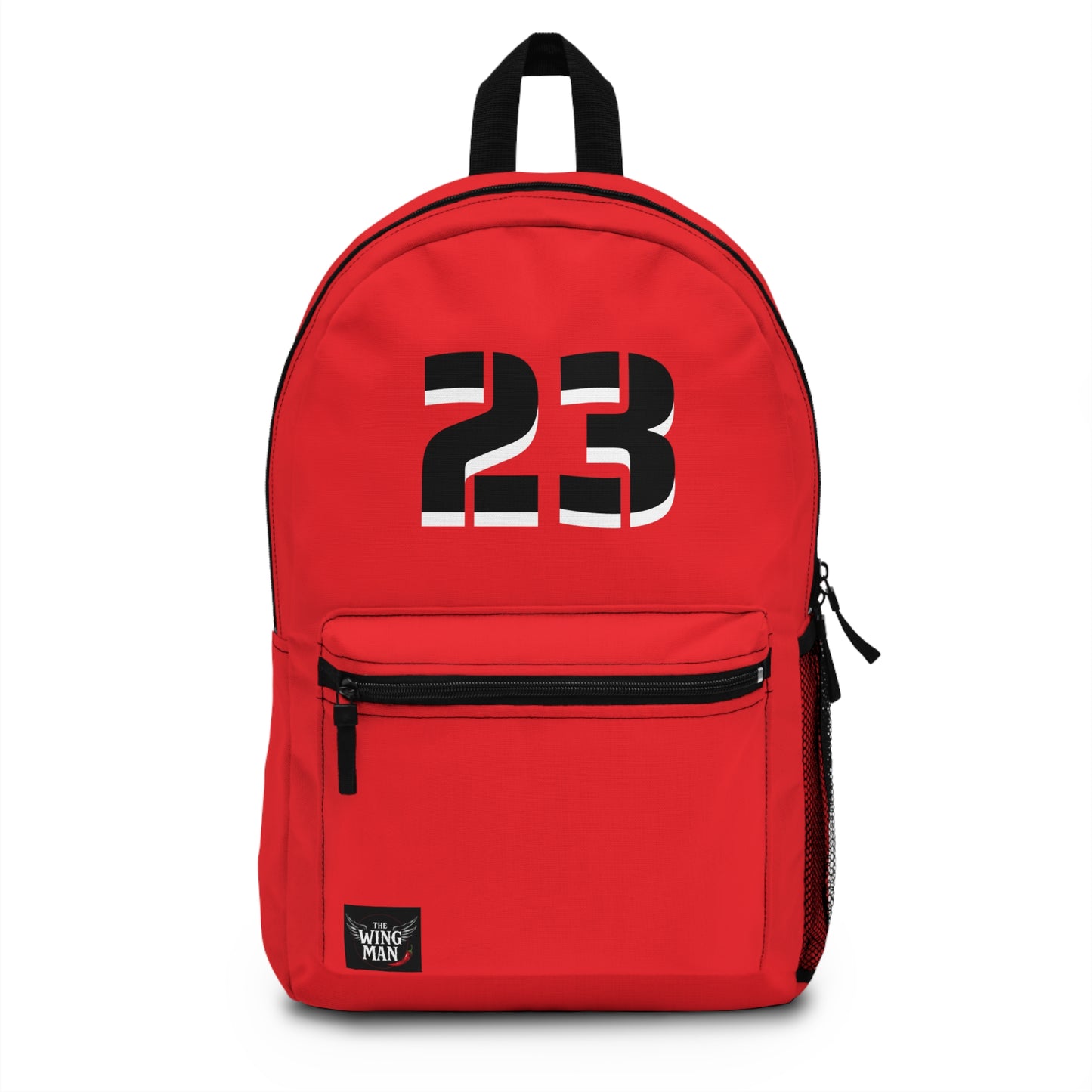 Sporty Red Backpack with Number 23 | Trendy School Bag, Gym Bag, Personalized Gift, Athletic Gear, College Essential