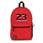 Sporty Red Backpack with Number 23 | Trendy School Bag, Gym Bag, Personalized Gift, Athletic Gear, College Essential