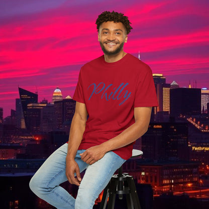 Philly Script T-Shirt — Handwritten City Pride Tee, Ultra Soft and Comfortable T-Shirt for any gameday.
