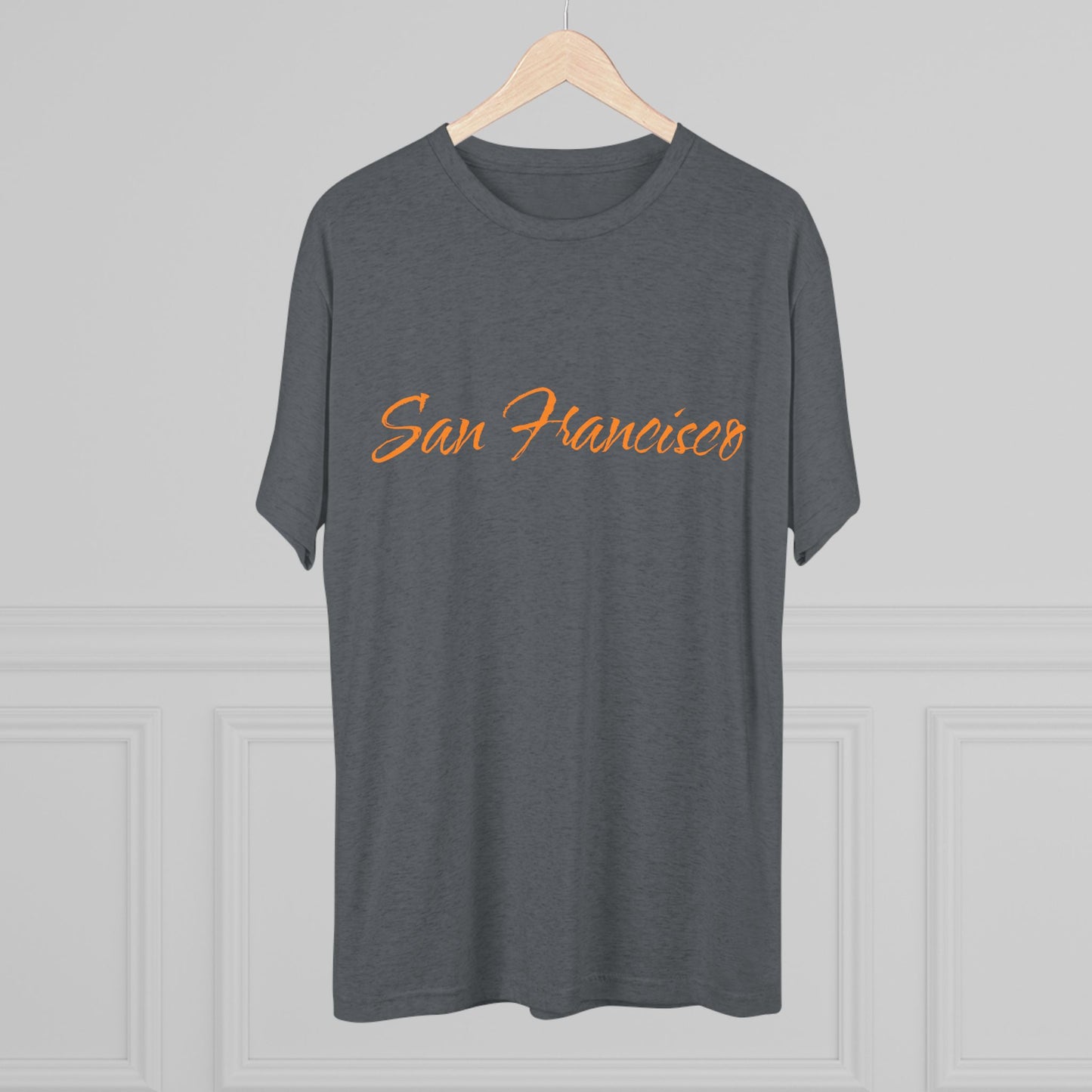 San Francisco Script Tee — Minimal City Skyline Graphic T‑Shirt, Perfect for Gameday, Tri-Blend