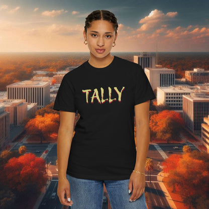 T-Shirt with 'TALLY' Print, Perfect for Game Day, Festival Wear, Casual Outings, and Sporting Events