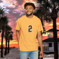 Number 2 Graphic T-Shirt — Bold Retro Patch Front & X Back Tee