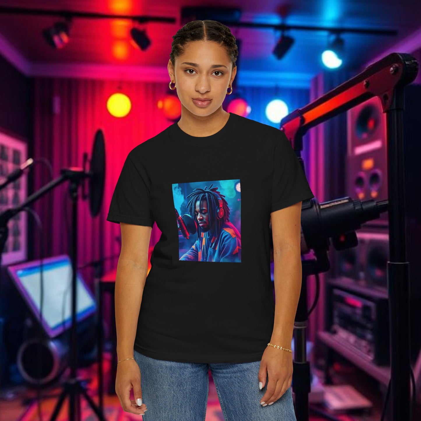 Vibrant Music Lover's T-Shirt, Artistic Tee for Musicians, Gift for Hip-Hop Fans, Unisex Apparel, Casual Streetwear Style
