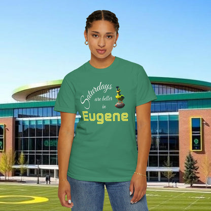 Eugene Saturdays T-Shirt | Unisex Garment-Dyed Tee for Gametime, College Spirit, Graduation, Tailgating, Oregon Fans
