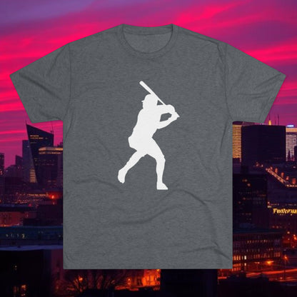 Baseball Stars Batter Silhouette Tee — Back Number '3' Player Shirt