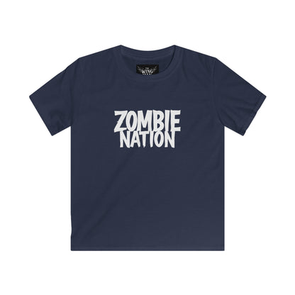 Kids Zombie Nation Tee, Cool T-Shirt for Boys and Girls, Fun Summer Wear, Kid's Shirt, Gameday Shirt
