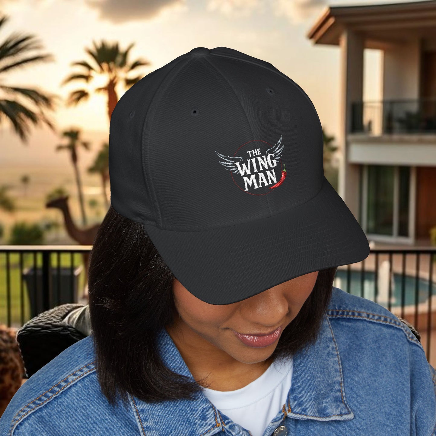 Wing Man Stylish Embroidered Cap, Wingman Gift Hat, Men's Casual Cap, Outdoor Activities Headwear, Unique Birthday Present
