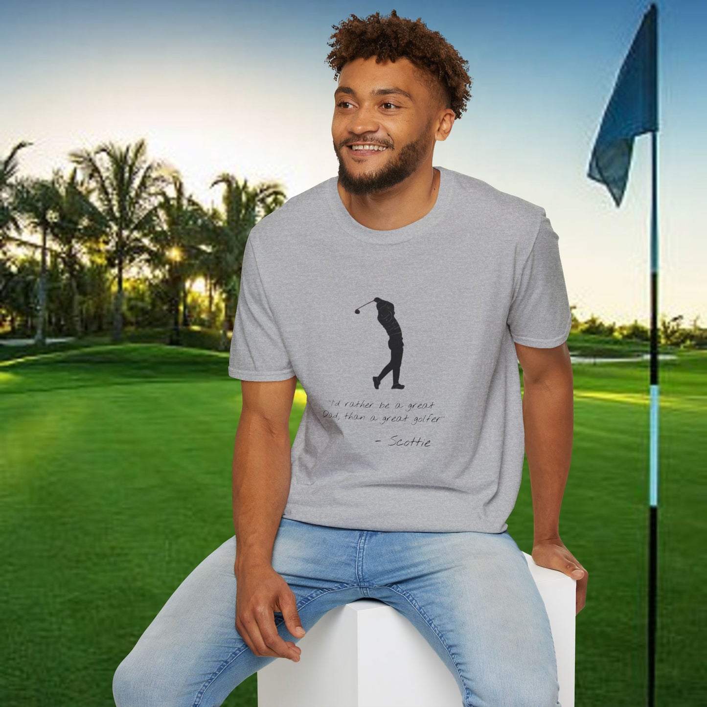Golf-Inspired Unisex T-Shirt, Perfect Gift for Dad, Father's Day Present, Sporty Style Tee, Casual Wear, Golf Lover Apparel