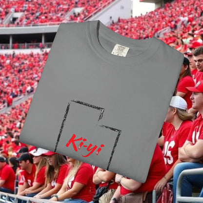 Ki-yi Unisex Garment-Dyed T-shirt, Artistic Tee, Casual Wear, Gift for Friends, Unique Fashion, Everyday Comfort