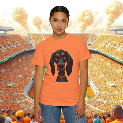 Garment-Dyed Dog Portrait T-Shirt, Sports Fans, Gameday Gift, Casual Wear, Unisex Tee, Perfect for Tailgates