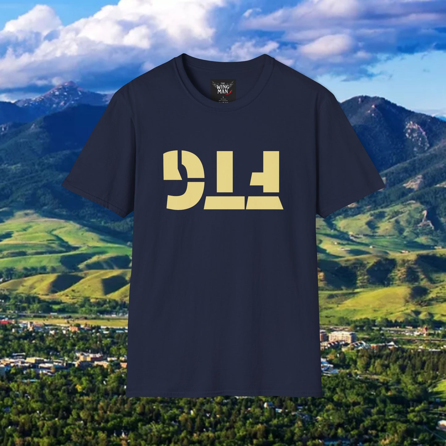 Upside Down FTG Unisex Softstyle T-Shirt - Trendy Fashion Tee, Everyday Comfort, Gift for Bobcat Fans, Gameday Wear, Relaxed Style