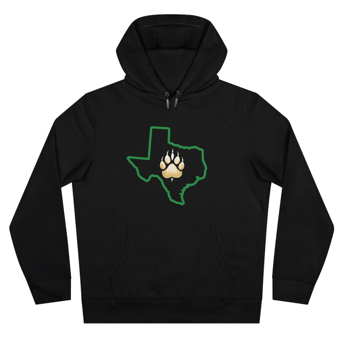 Bear Paw King Hooded Sweatshirt, Texas Pride Apparel, Gifts for Texans, Cozy Hoodie, Yellow Sweatshirt, Casual Wear