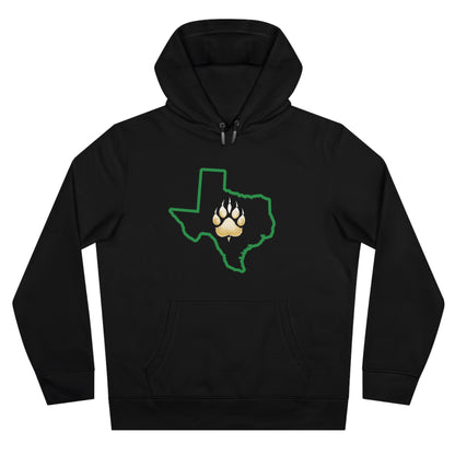 Bear Paw King Hooded Sweatshirt, Texas Pride Apparel, Gifts for Texans, Cozy Hoodie, Yellow Sweatshirt, Casual Wear