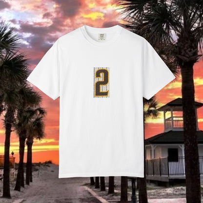 Number 2 Graphic T-Shirt — Bold Retro Patch Front & X Back Tee