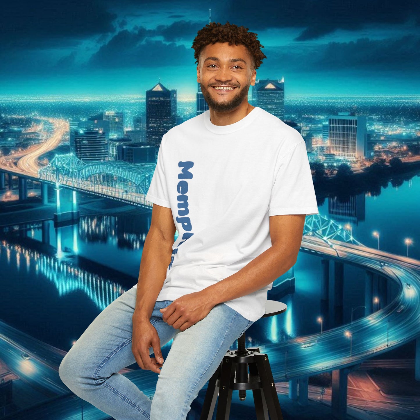 Memphis Graffiti Unisex T-shirt, Casual Streetwear Tee, Travel Souvenir, Gift for Music Lovers, Urban Style Apparel, Birthday Present