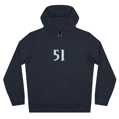 Legends #51 Hooded Sweatshirt - Cozy Gift for Him/Her, Casual Wear, Seattle in Japanese, Streetwear