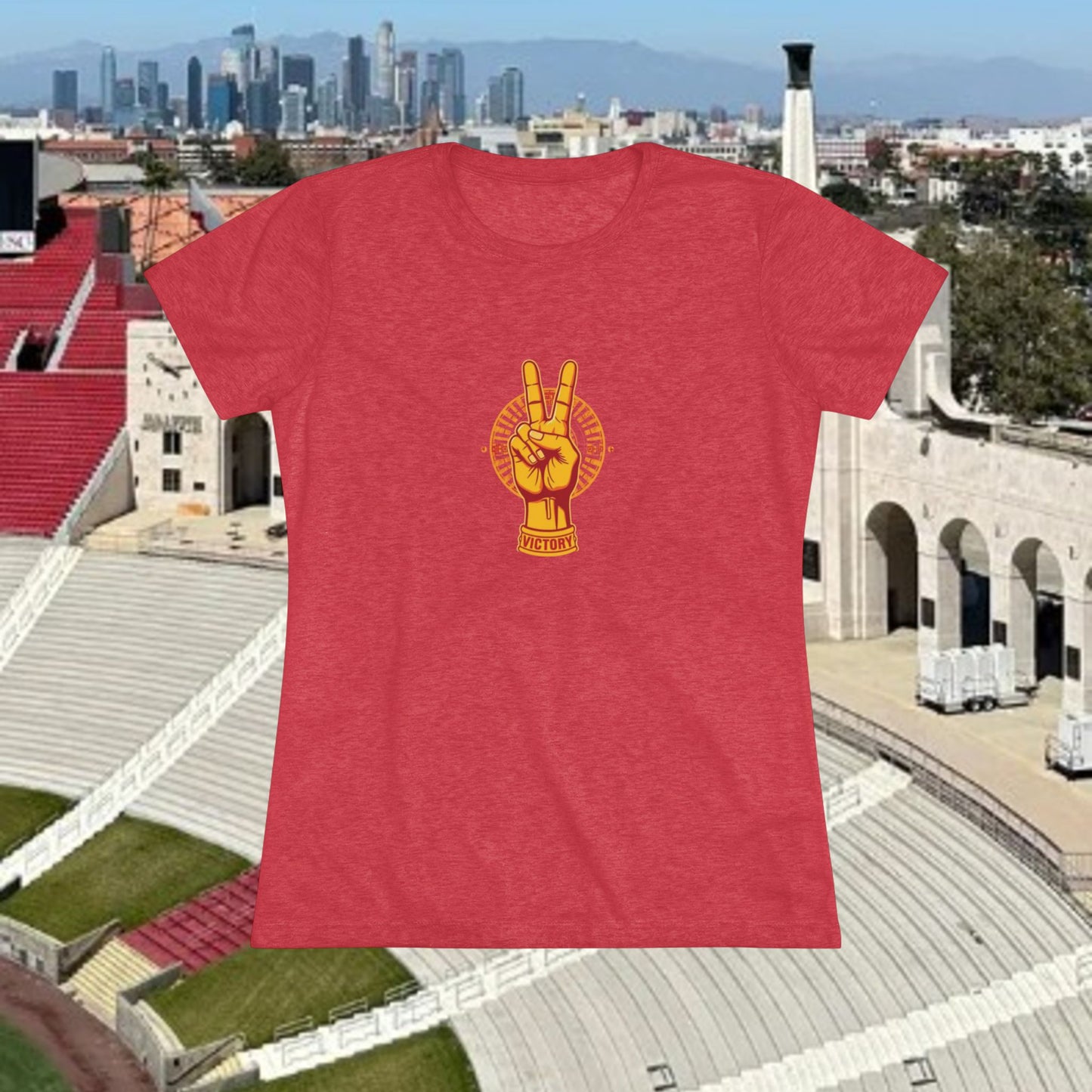 Victory Inspired Women's Triblend Tee - Soft Cotton, Eco-Friendly Shirt, Casual Style, Gift for Her, Festival Attire, Fan Gear