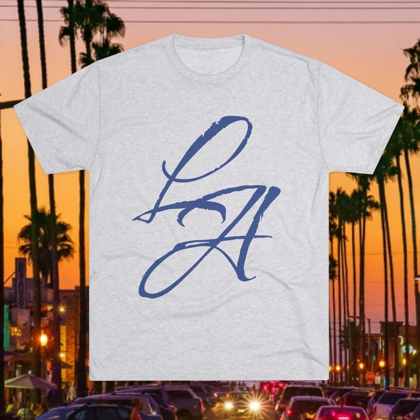 LA Script T‑Shirt — Vintage Los Angeles Graphic Tee, Super Soft Tri-Blend Material