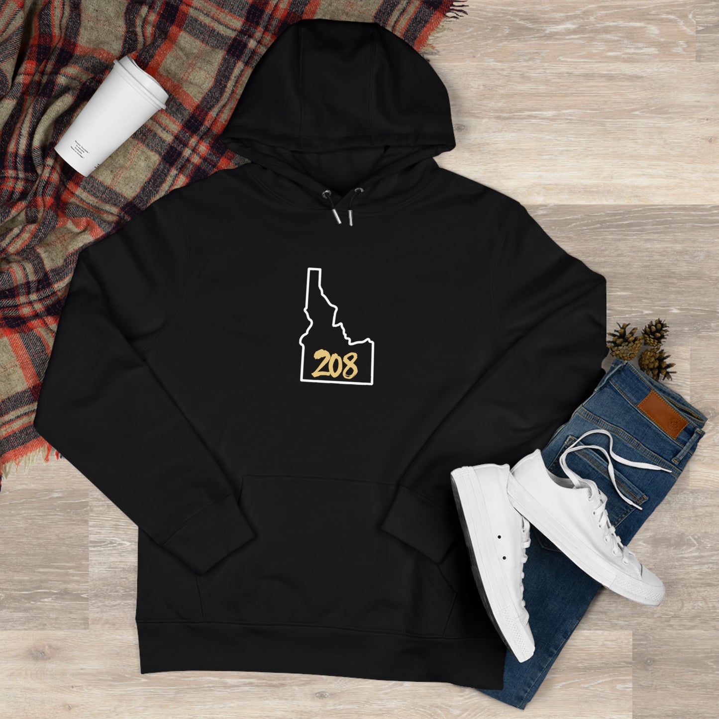 Idaho 208 King Hooded Sweatshirt, Cozy Hooded Sweatshirt, Unique Idaho Apparel, Perfect Gift for Outdoor Lovers, Casual Wear for All Seasons