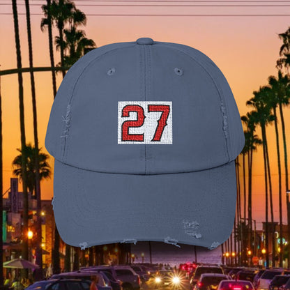#27 Vintage Distressed Cap, Casual Hat, Everyday Wear, Sports Enthusiast Gift, LA Fans, Baseball Fans