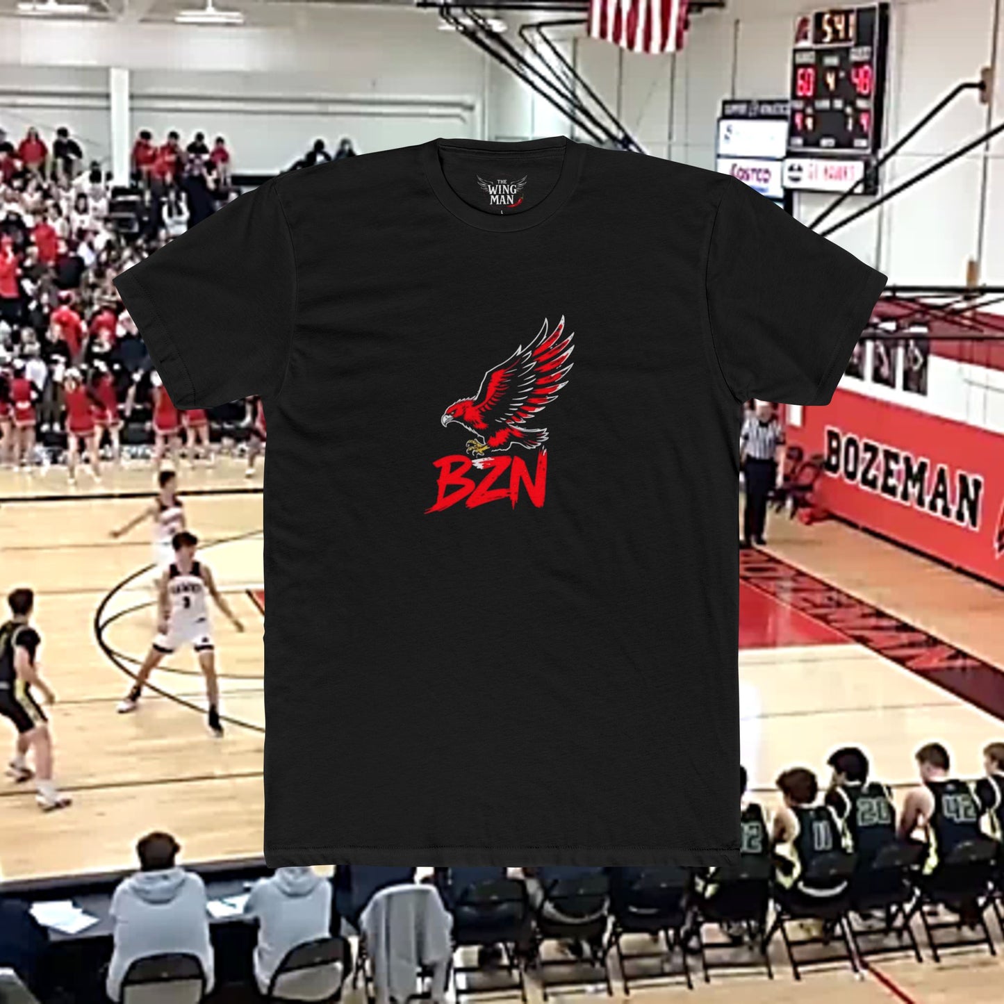 BZN Graphic Hawk Tee - Unisex Cotton Crew, Casual Streetwear, Perfect for Sports Events, Gifts for Him/Her, Everyday Wear