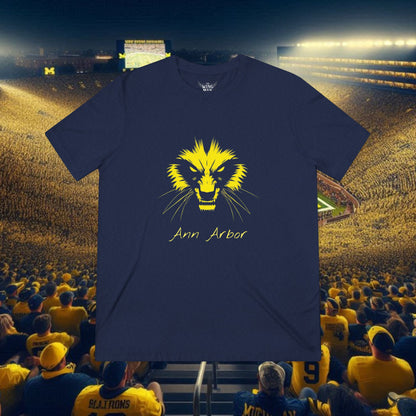 Unisex Triblend Tee, Ann Arbor Fan Shirt, College Game Day Apparel, Sports Team T-Shirt, Unique Gift for Students, Michigan Pride