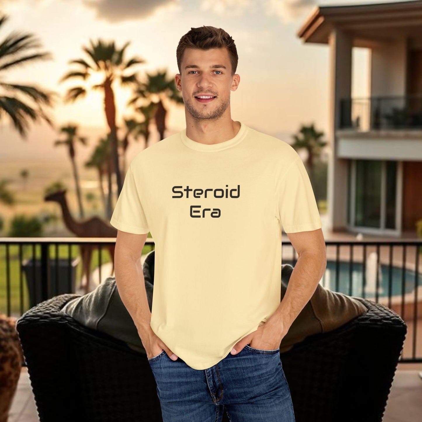 Vintage Baseball Unisex Garment-Dyed T-shirt, 90's Steroid Era Tee Shirt, Athletic Sports Tee, Retro Baseball Shirt, Sports Fan Gift,